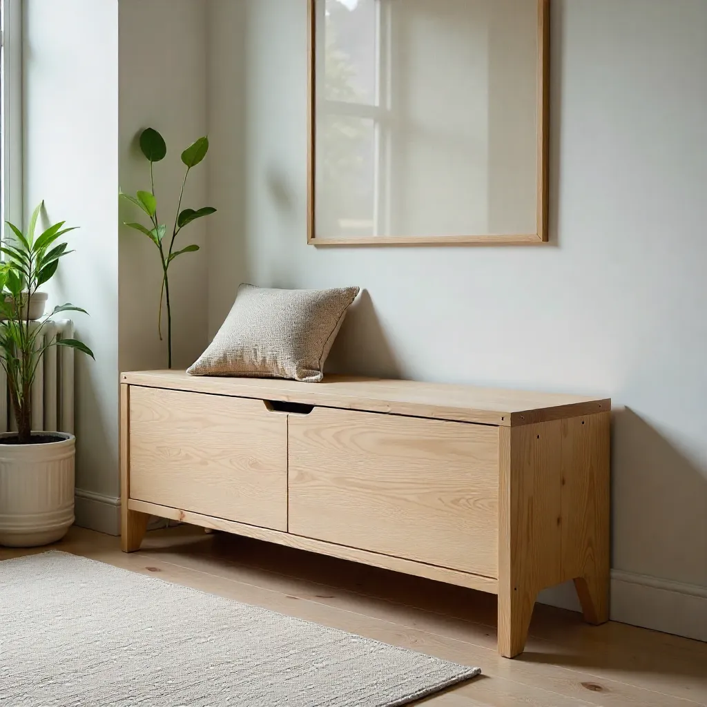 Handcrafted wooden furniture detail